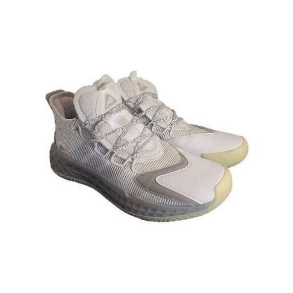 Adidas Pro Boost Mid Mens‎ Basketball Shoes Size 11.5 White Silver - Picture 1 of 11